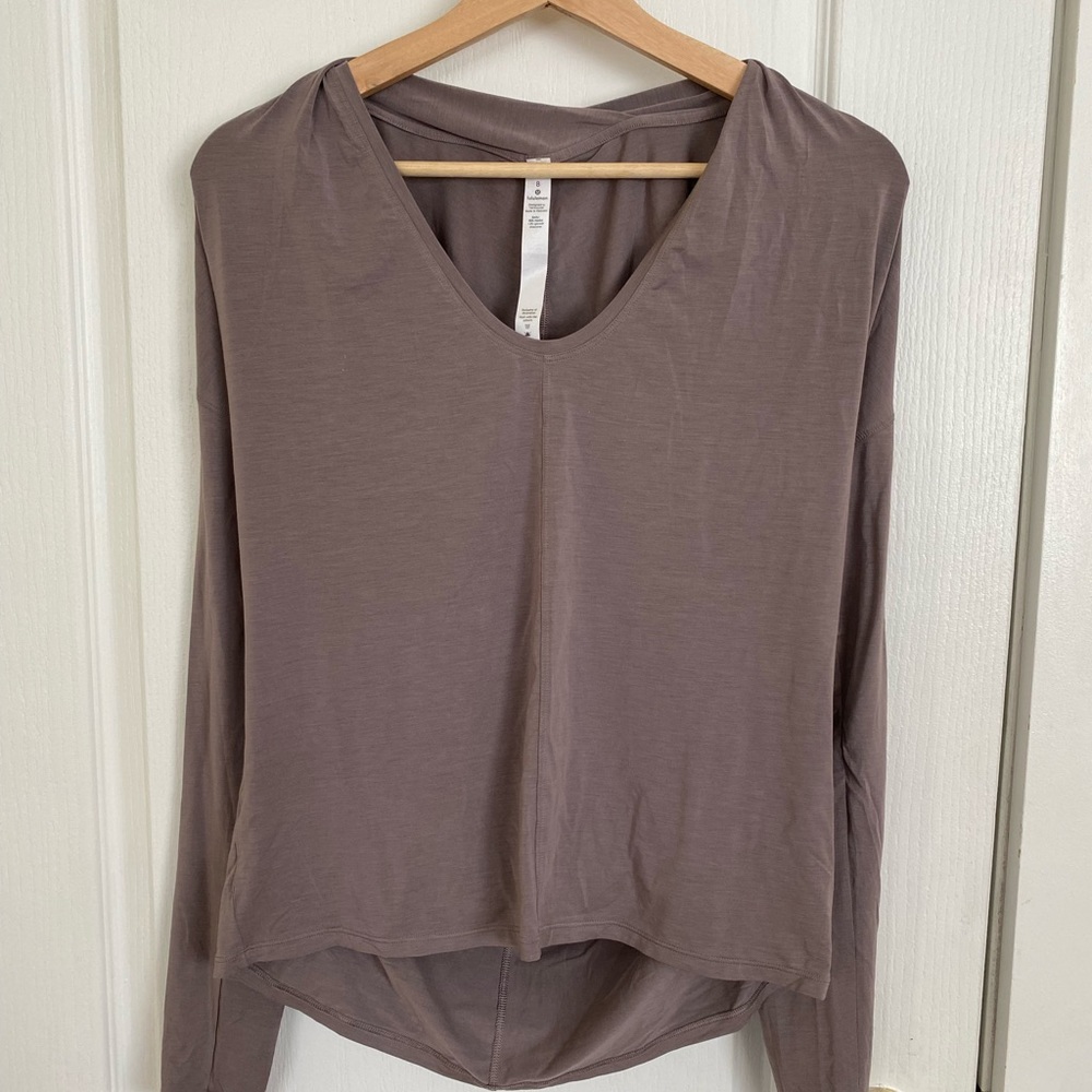 Lululemon Deep Stretch Long-sleeve Size 8, Lunar Rock